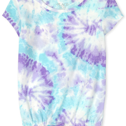 The Children's Place Girls Print Cinch Front Top, 