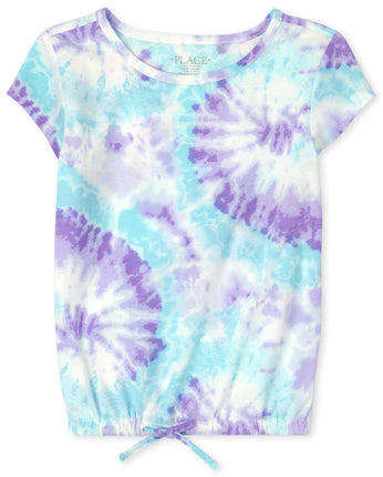 The Children's Place Girls Print Cinch Front Top, 