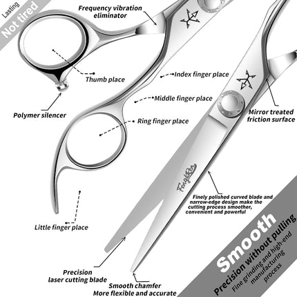 Fengliren High-end Professional Extremely Very Sharp Barber Hair Cutting Scissors Hairdresser Shears For Hair 6 Inches Haircut Scissor Made Of Stainless Steel Alloy For Hairdressing Salon and Home Use