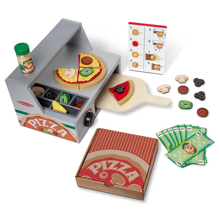 Melissa & Doug Wooden Pizza Toy Shop – Kitchen wit