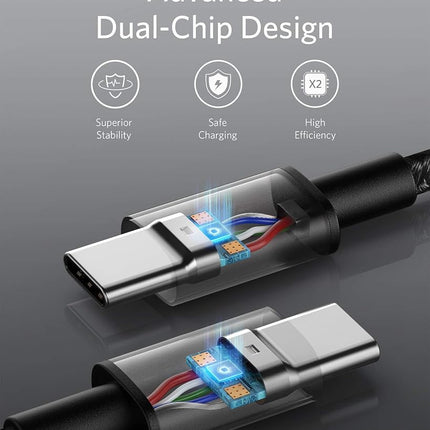 Anker 100W USB C to USB C Cable,Fast Charging Cable (1Pack,3m,Black)
