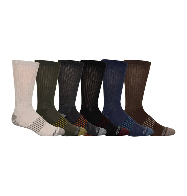 Columbia Men's Pique Weave Crew Socks with Arch Su