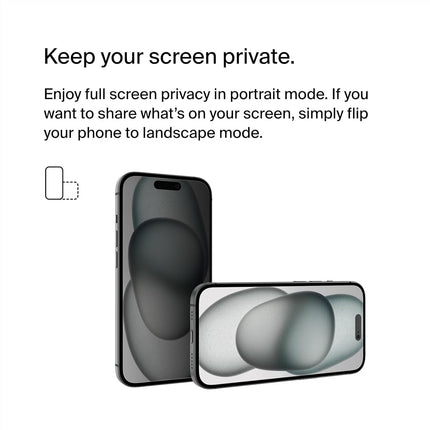 Belkin ScreenForce TemperedGlass Treated Privacy Screen Protector for iPhone 15 & iPhone 14 Pro - Slim & Scratch-Resistant - Includes Easy Align Tray for Bubble Free Application