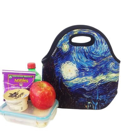 Wrapables A70825c Insulated Neoprene Reusable Lunch Bags, One Size, Starry Night