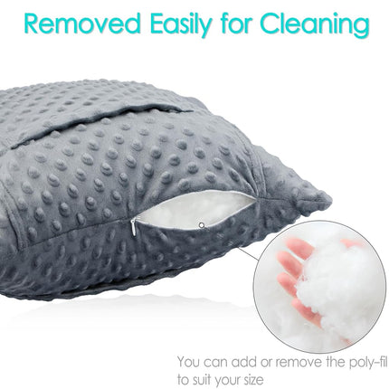 Heal n Hope Heart Surgery Pillow Shock Absorbing for Open Heart Surgery After Bypass Coughing with 2 Pockets - Recovery Gifts with Hands Placement Pouch, Minky Dot Dark Gray