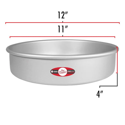 Fat Daddio’s ProSeries Solid Bottom Cake Pan, 11 Inch Round x 4 Inch Deep