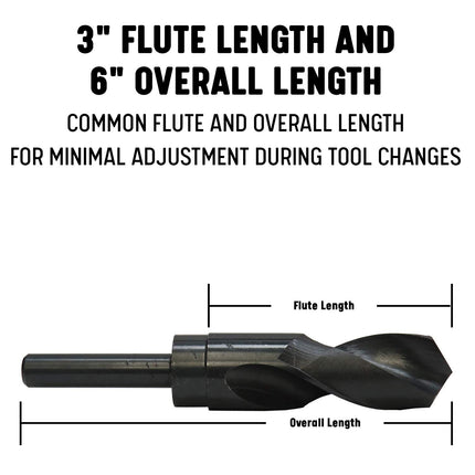 Drill America 29/32" High Speed Steel Reduced Shank Drill Bit with 3/4" Shank, DWDRSD Series