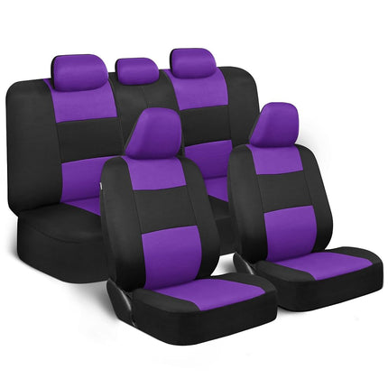 BDK PolyPro Car Seat Covers Full Set in Purple on 