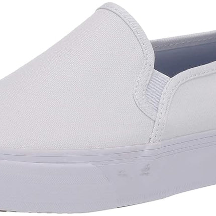 Keds Women's Double Decker Slip on Sneaker, White 