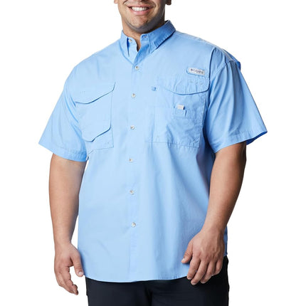Columbia Men's Bonehead Short Sleeve Shirt, Blue, XX-Small