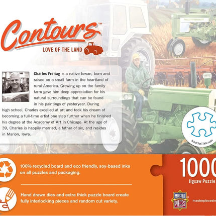 MasterPieces 1000 Piece Jigsaw Puzzle for Adult, Family, Or Kids - Tractor Shape - 38.5"X26.5" - Family Owned American Puzzle Company