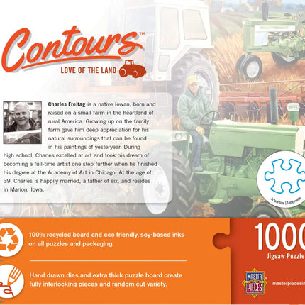 MasterPieces 1000 Piece Jigsaw Puzzle for Adult, Family, Or Kids - Tractor Shape - 38.5"X26.5" - Family Owned American Puzzle Company