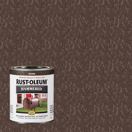 Rust-Oleum 239073 Hammered Metal Finish, Brown, 1-Quart