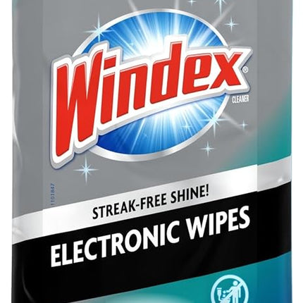 Pre-moistened electronic wipes, provides streak-free shine, 25 pieces