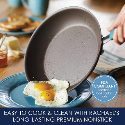 Batterie de cuisine antiadhésive Rachael Ray Cucina, 12 pièces, bleu agave