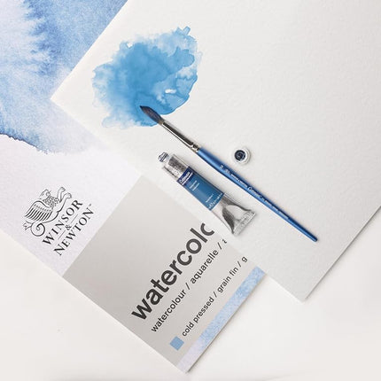 Winsor and Newton Watercolour Paper Pad, 27.9 x 35.6 cm, 12 Sheets, 300 g/m�, Spiral Bound, Cold Pressed, Acid , Mixture of 25 Percent Cotton and Cellulose Fibres, Natural White