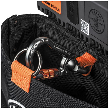 Klein Tools BC510S Bucket Work Center Hardware Tool Pouch with Carabiner, Magnetic, S Hook Rail System Accessory for Lineman Tools