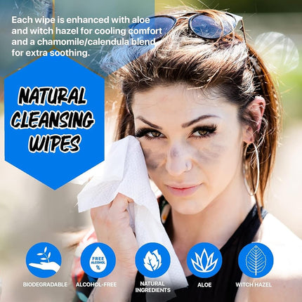 12pc Klean Freak 28x28cm Body Cleansing Wipes Disposable All Natural Coconut