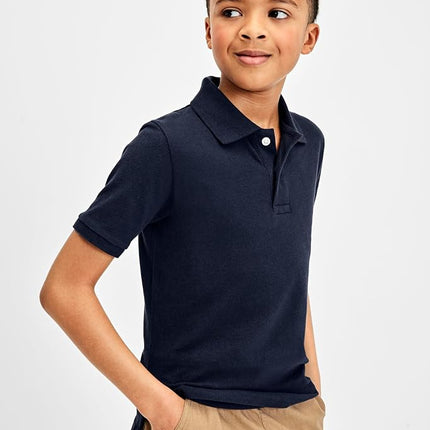 Polo piqué à manches courtes The Children's Place pour garçons, coupe ample, lot de 5, rouge/nautique/blanc/brooks/bleu, XXL