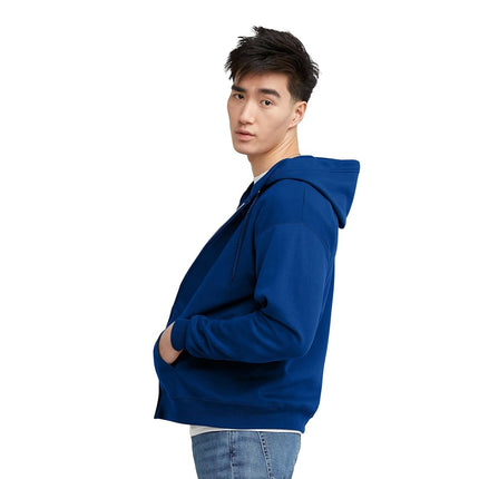 Hanes Men's Full-Zip Eco-Smart Hoodie, Deep Royal, Medium
