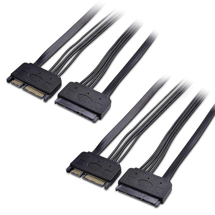 Cable Matters(2-Pack SATA 22-Pin (7+15) Power & Data Extension Cable - 20 Inches
