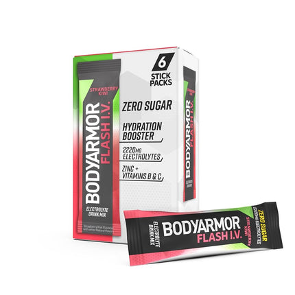 BODYARMOR Flash IV Electrolyte Packets, Strawberry