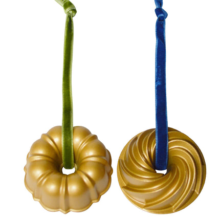 Nordic Ware Bundt Ornament Set, Gold, 2-Pieces
