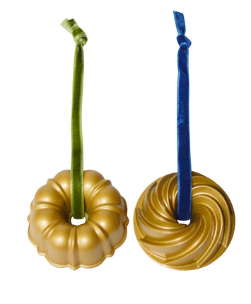Nordic Ware Bundt Ornament Set, Gold, 2-Pieces