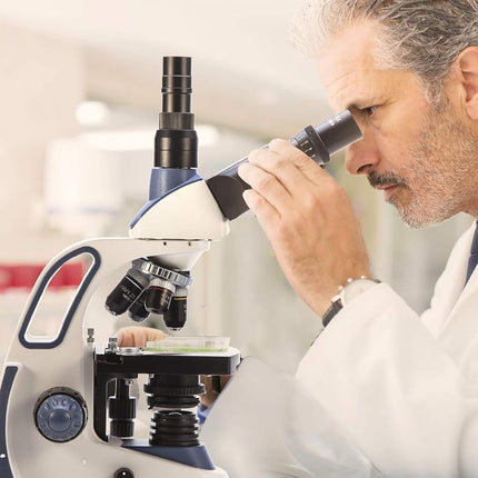 SWIFT SW380T 40X-2500X Magnification, Siedentopf Head, Research-Grade Trinocular Compound Lab Microscope with Wide-Field 10X/25X Eyepieces, Mechanical Stage, Ultra-Precise Focusing, Camera-Compatible
