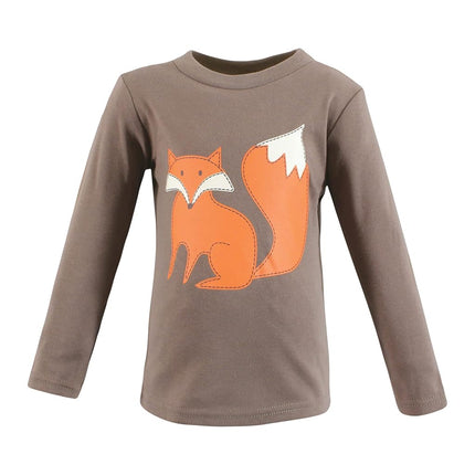 T-shirts à manches longues pour bébés Hudson Baby, motif forêt, 12-18 mois