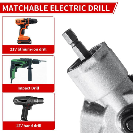 SauHandi Drill Cut Pro Metal Cutting Adapter-Electric Drill Plate Cutter,Upgraded Sheet Metal Cutter Drill Attachment,Drill Cut Pro,DIY Electric Drill Shears for Cutting Iron, Copper, Aluminum, Steel