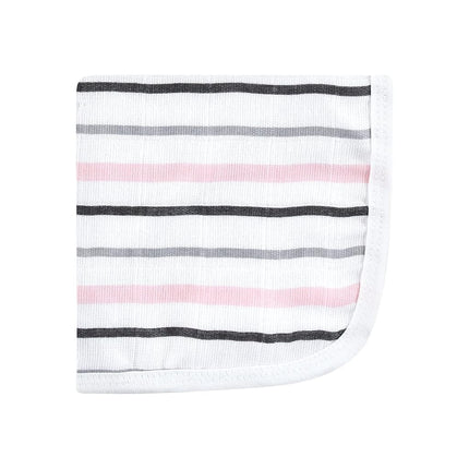 Hudson Baby Unisex Baby Cotton Muslin Washcloths, Pink Safari, One Size