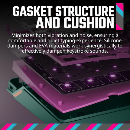 Cooler Master MK770 Macaron Teclado mec�nico inal�mbrico RGB para Juegos, Kailh Box V2 interruptores Blancos, Estructura de Junta, Intercambiable en Caliente, Bluetooth|2.4GHz, Esfera t�ctil de 3