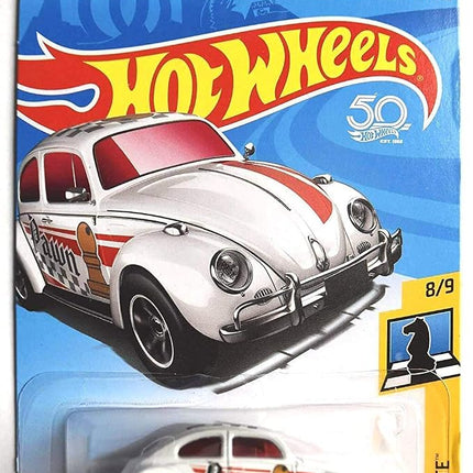Hot Wheels 2018 50 Aniversario Jaque Mate Volkswagen Beetle (Peón) 364/365, Blanco
