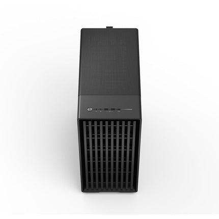 Fractal Design North Momentum Black - Glass Side Panel - Genuine Blackened Oak Wood Front - High Airflow PC Gaming Case - Three powerful 120mm Momentum Fans Included - ATX Support