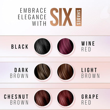 Herbishh Hair Color Shampoo for Grey Hair – Hair Dye Shampoo with Bio-Active Ingredients – Long Lasting Color – Travel-Friendly Pack (10 x 30ml Sachets) + 1 Pack Hair Mask Sachets (Dark Brown)