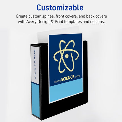 Avery Heavy-Duty View 3 Ring Binder, 2" One Touch EZD Rings, 1 Green Binder (79683)