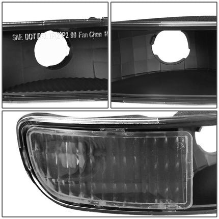 DNA MOTORING HL-LB2-SIERRA99-BK-CL1 Luces de Parachoques de Carcasa Negra+Faros Delanteros con DRL LED de Repuesto Compatible con Sierra 99-06