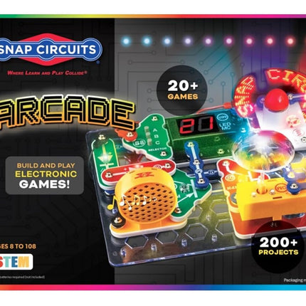 Snap Circuits Arcade Electronics Exploration Kit | Over 200 STEM Projects | 4-Color Project Manual | 20+ Build and Play Games | 35+ Snap Modules | Unlimited Fun