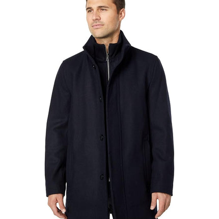 Cole Haan Men's Formal Cold Weather Soft Coat, Navy, M