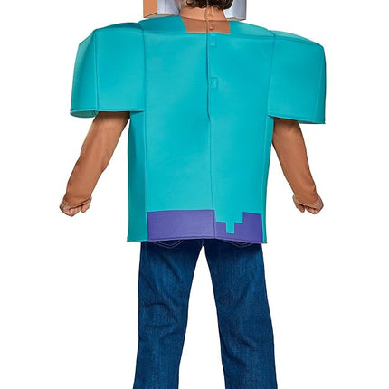 Minecraft Steve Costume for Boys, Halloween Costumes For Boys Size L