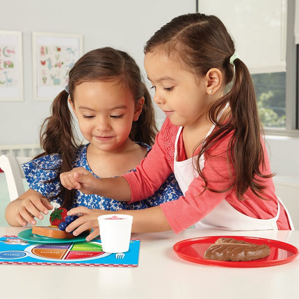 Learning Resources Serve It Up! Play Restaurant, Pretend Restaurant Set, 35 Pieces, Ages 3+