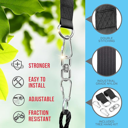 SereneLife Tree Swing for Kids, 67" Outdoor Swing Seat, 700lb Capacity