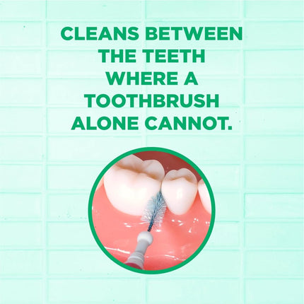 GUM Proxabrush Go-Betweens - Moderado, cepillos interdentales entre los dientes, cepillos dentales para la eliminación de placa, seguros para aparatos de ortodoncia y dispositivos dentales, 10 unidades (paquete de 4)