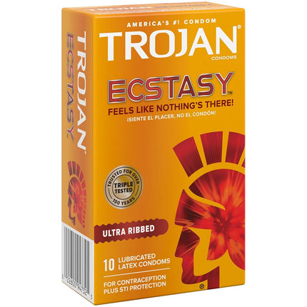 Trojan Stimulations Ecstasy Ultrasmooth Lubricant,10-count