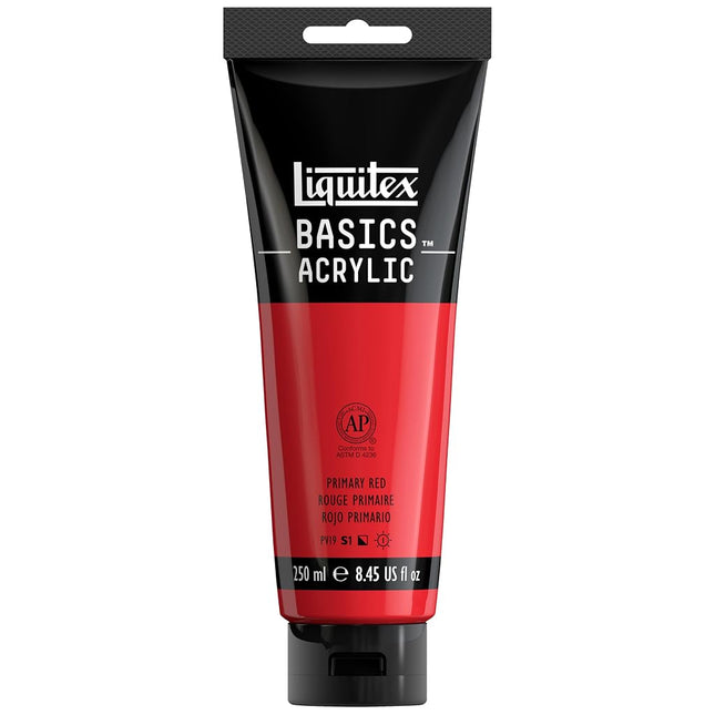 Liquitex BASICS Acrylic Paint, 8.45-oz tube, Primary Red