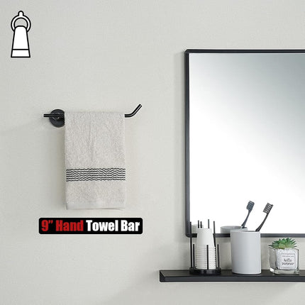 JQK Barre Porte-Serviette Huilé Bronze, Anneau de Serviette en Acier Inoxydable pour Salle de Bain, Support Mural Collier 9 Pouces Main Droite, TR100-ORB