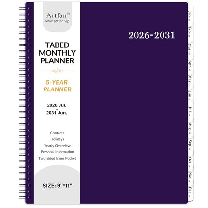 2026-2031 Monthly Planner/Monthly Calendar - 5 Yea
