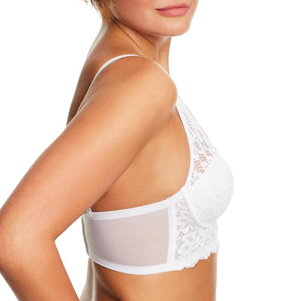 Maidenform Women's Casual Comfort Halter Bralette Convertible Bralette Pure Comfort Not Applicable, White, 100D