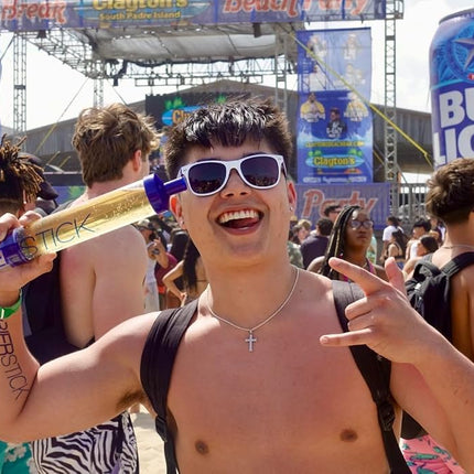 Bierstick 2.0 Beer Bong Syringe - College Gift Party Tool - Perfect for Tailgating, Spring Break, and Boat Parties - Funnel Holds 24oz with Removable Mouthpiece